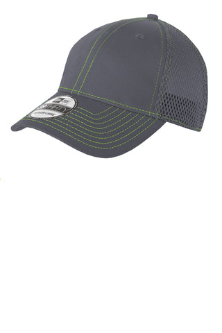 New Era Stretch Mesh Contrast Stitch Cap (Graphite/ Cyber Green)