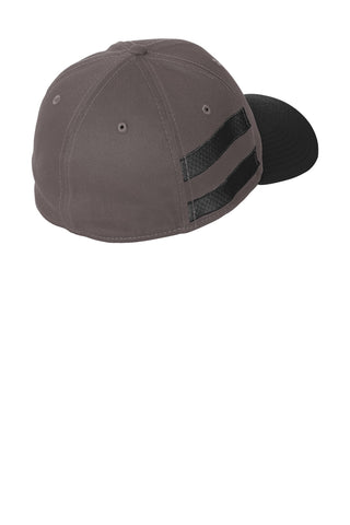 New Era Stretch Cotton Striped Cap (Graphite/ Black)