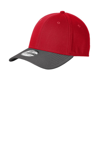 New Era Stretch Cotton Striped Cap (Scarlet/ Graphite)