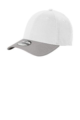 New Era Stretch Cotton Striped Cap (White/ Grey)