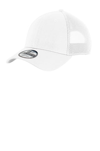 New Era Snapback Contrast Front Mesh Cap (White/ White)