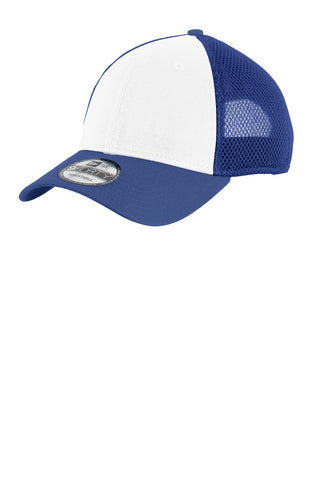 New Era Snapback Contrast Front Mesh Cap (White/ Royal)