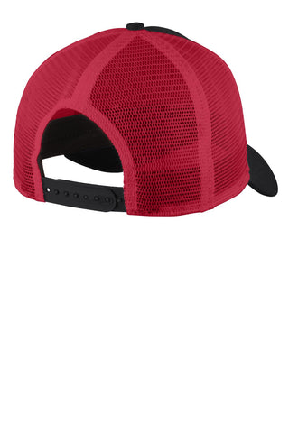 New Era Snapback Trucker Cap (Black/ Scarlet)