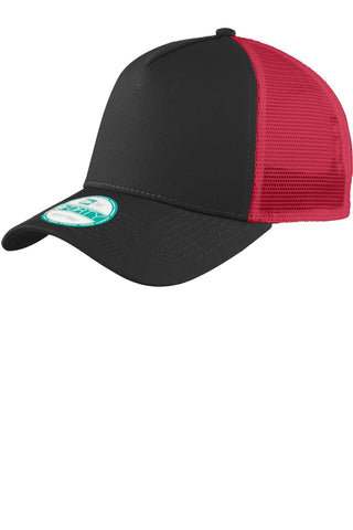 New Era Snapback Trucker Cap (Black/ Scarlet)