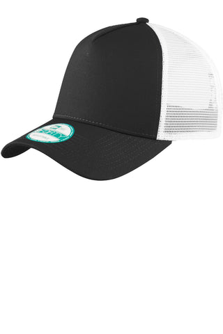 New Era Snapback Trucker Cap (Black/ White)