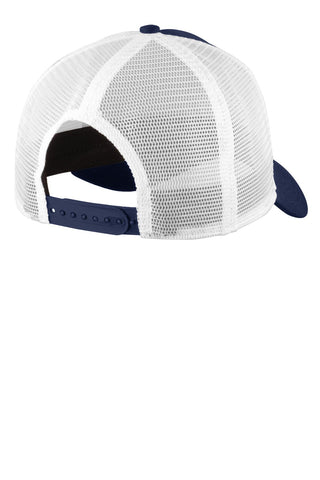 New Era Snapback Trucker Cap (Deep Navy/ White)