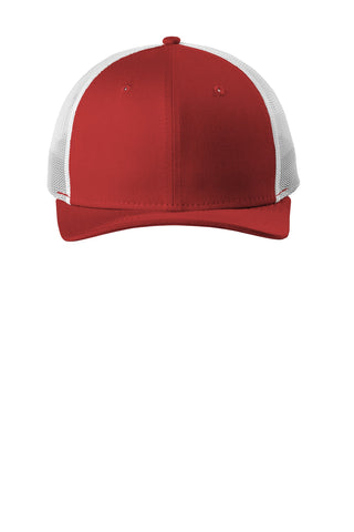 New Era Snapback Low Profile Trucker Cap (Scarlet/ White)