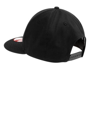 New Era Flat Bill Snapback Cap (Black)