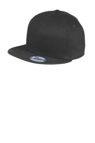 New Era Flat Bill Snapback Cap (Black)