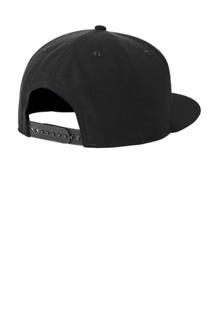 New Era Standard Fit Flat Bill Snapback Cap (Black)