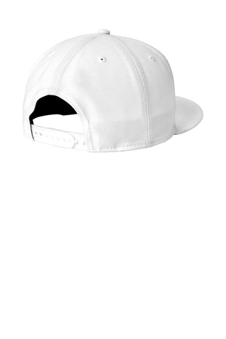 New Era Standard Fit Flat Bill Snapback Cap (White)