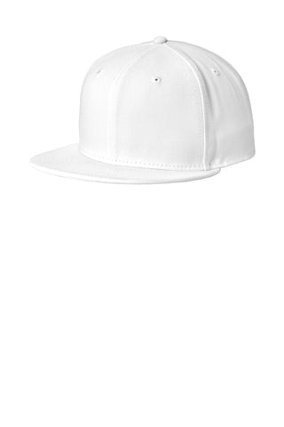 New Era Standard Fit Flat Bill Snapback Cap (White)