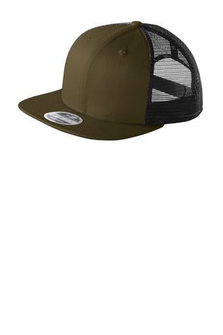 New Era Original Fit Snapback Trucker Cap (Olive/ Black)