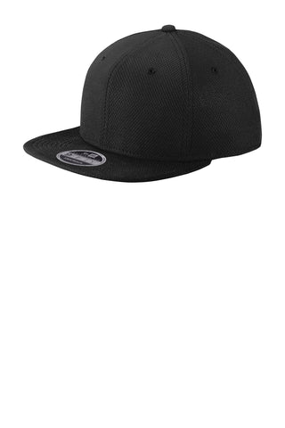 New Era Original Fit Diamond Era Flat Bill Snapback Cap (Black)