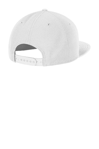 New Era Original Fit Diamond Era Flat Bill Snapback Cap (White)