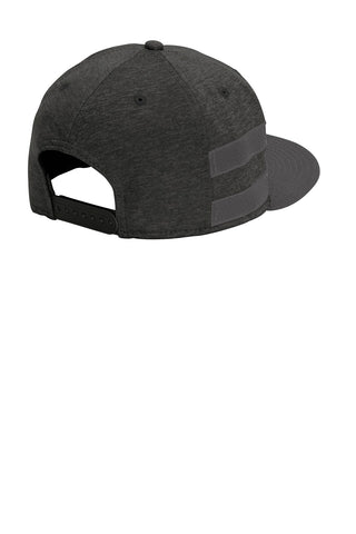 New Era Shadow Heather Striped Flat Bill Snapback Cap (Black Shadow Heather/ Graphite)