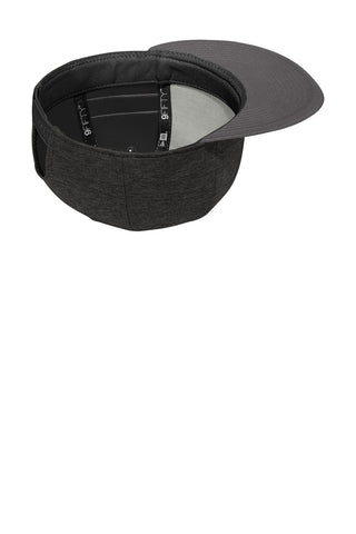 New Era Shadow Heather Striped Flat Bill Snapback Cap (Black Shadow Heather/ Graphite)