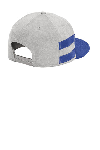 New Era Shadow Heather Striped Flat Bill Snapback Cap (Shadow Heather/ Royal)