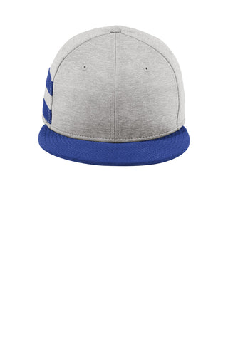 New Era Shadow Heather Striped Flat Bill Snapback Cap (Shadow Heather/ Royal)