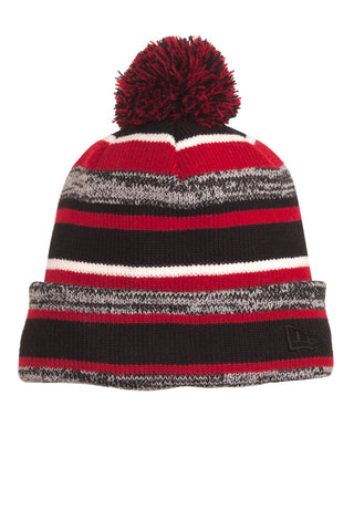 New Era Sideline Beanie (Black/ Scarlet)