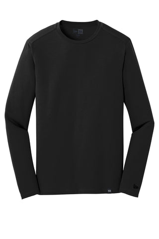 New Era Heritage Blend Long Sleeve Crew Tee (Black)