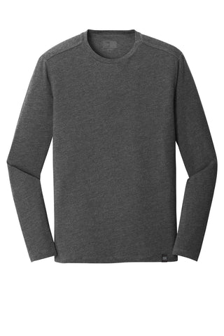 New Era Heritage Blend Long Sleeve Crew Tee (Black Heather)