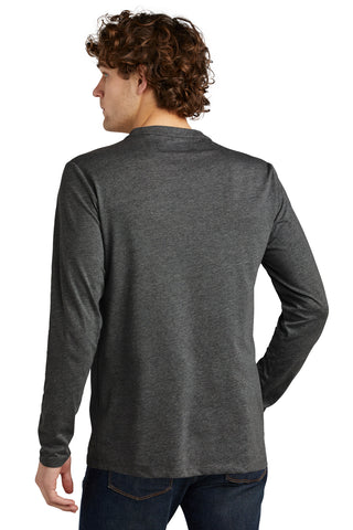 New Era Heritage Blend Long Sleeve Crew Tee (Black Heather)