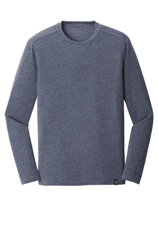 New Era Heritage Blend Long Sleeve Crew Tee (True Navy Heather)