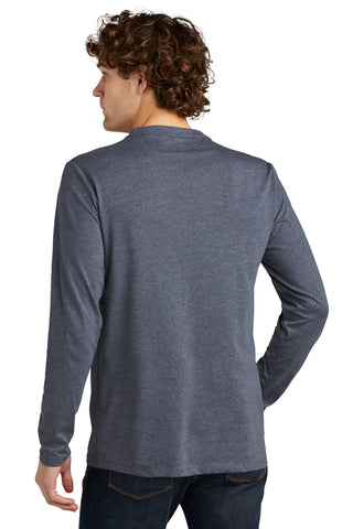 New Era Heritage Blend Long Sleeve Crew Tee (True Navy Heather)