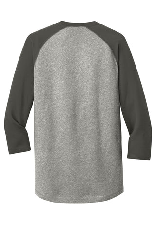 New Era Heritage Blend 3/4-Sleeve Baseball Raglan Tee (Graphite/ Light Graphite Twist)