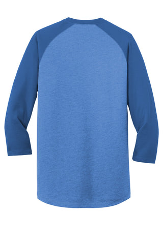 New Era Heritage Blend 3/4-Sleeve Baseball Raglan Tee (Royal/ Royal Heather)