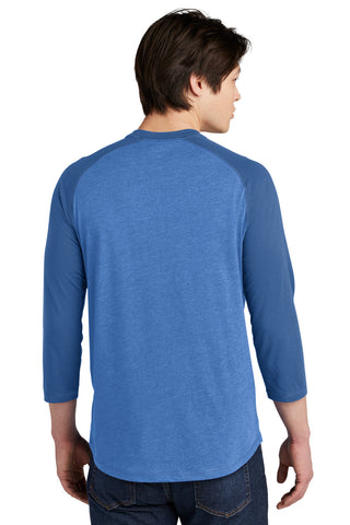 New Era Heritage Blend 3/4-Sleeve Baseball Raglan Tee (Royal/ Royal Heather)