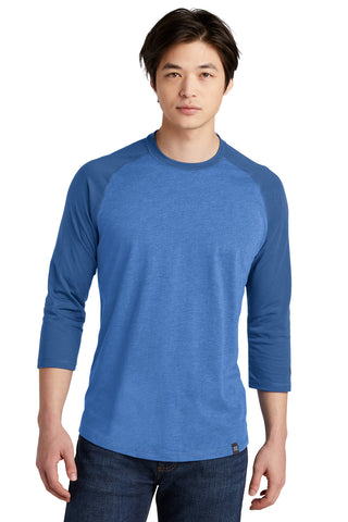 New Era Heritage Blend 3/4-Sleeve Baseball Raglan Tee (Royal/ Royal Heather)