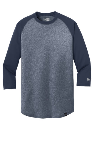 New Era Heritage Blend 3/4-Sleeve Baseball Raglan Tee (True Navy/ True Navy Twist)