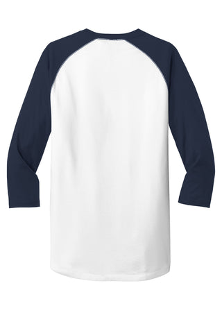 New Era Heritage Blend 3/4-Sleeve Baseball Raglan Tee (True Navy/ White)