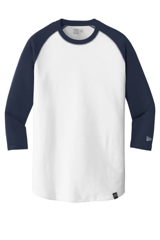 New Era Heritage Blend 3/4-Sleeve Baseball Raglan Tee (True Navy/ White)