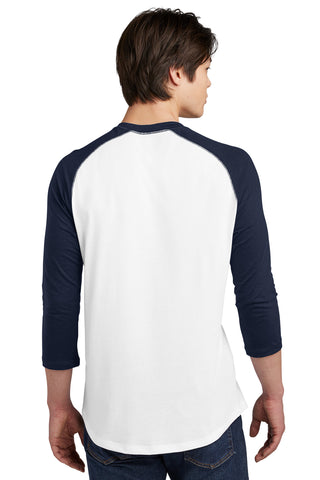 New Era Heritage Blend 3/4-Sleeve Baseball Raglan Tee (True Navy/ White)