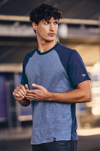 New Era Heritage Blend Varsity Tee (True Navy/ True Navy Twist)