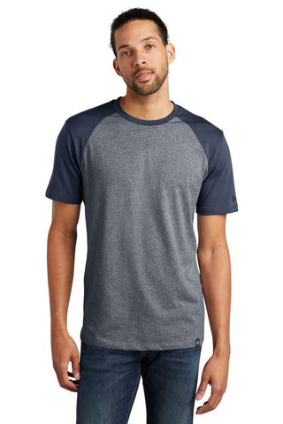 New Era Heritage Blend Varsity Tee (True Navy/ True Navy Twist)