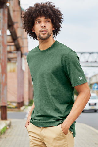 New Era Sueded Cotton Blend Crew Tee (Shadow Grey heather)