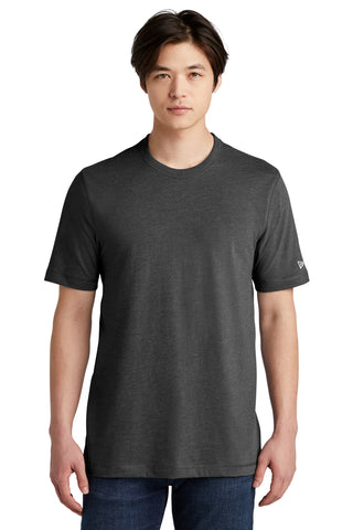 New Era Sueded Cotton Blend Crew Tee (Black Heather)