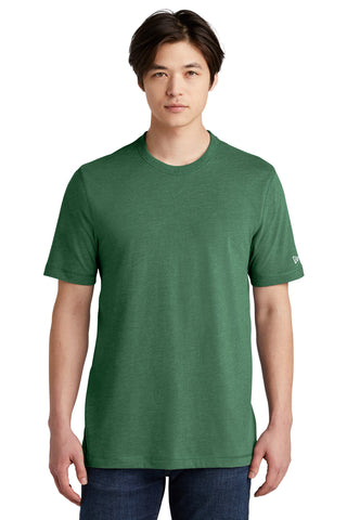 New Era Sueded Cotton Blend Crew Tee (Dark Green Heather)