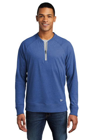 New Era Sueded Cotton Blend 1/4-Zip Pullover (Royal Heather)
