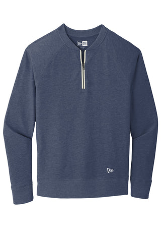 New Era Sueded Cotton Blend 1/4-Zip Pullover (True Navy Heather)