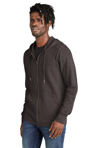 New Era Thermal Full-Zip Hoodie (Black Heather)