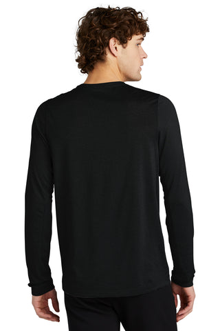 New Era Series Performance Long Sleeve Crew Tee (Black Solid)