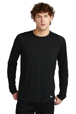 New Era Series Performance Long Sleeve Crew Tee (Black Solid)