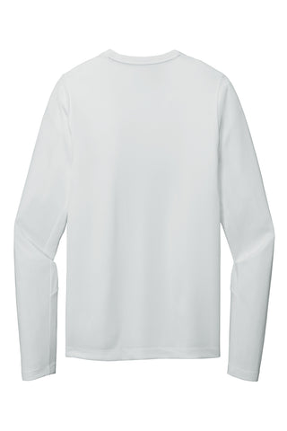 New Era Series Performance Long Sleeve Crew Tee (White Solid)