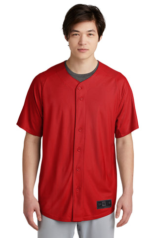 New Era Diamond Era Full-Button Jersey (Scarlet)