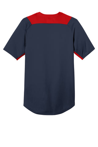 New Era Diamond Era 2-Button Jersey (True Navy/ Scarlet)